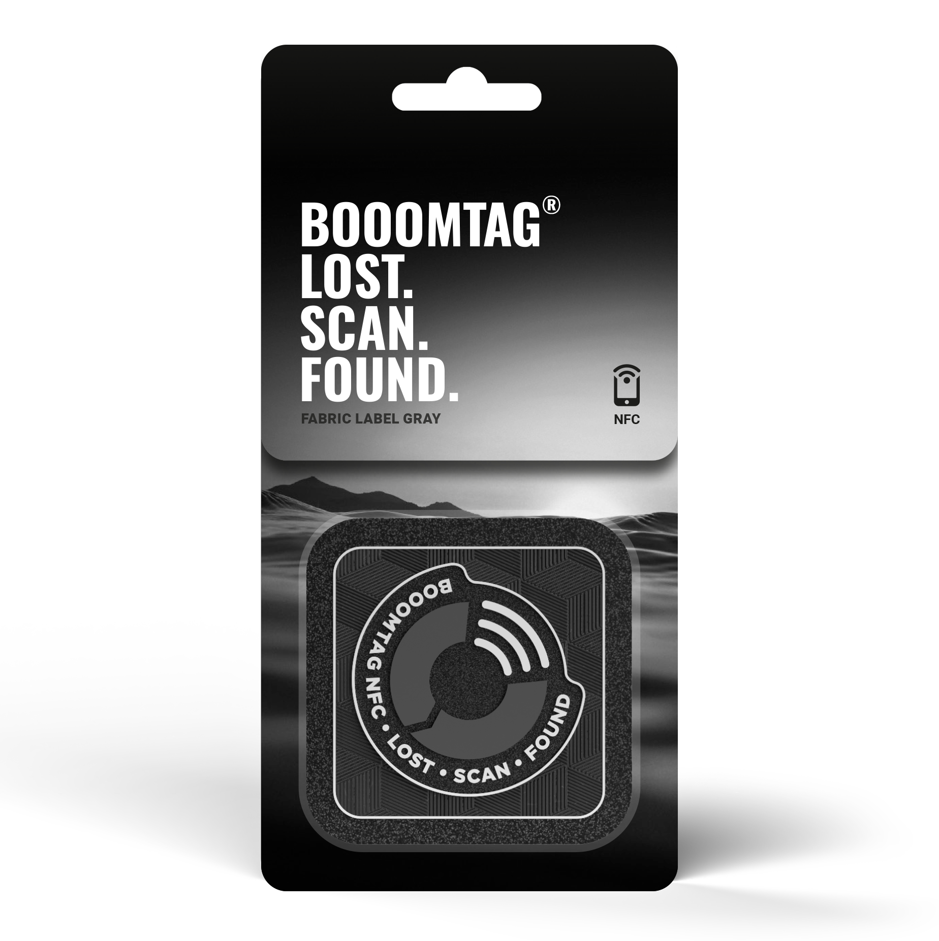 Booomtag® NFC Stoffenlabel Zwart