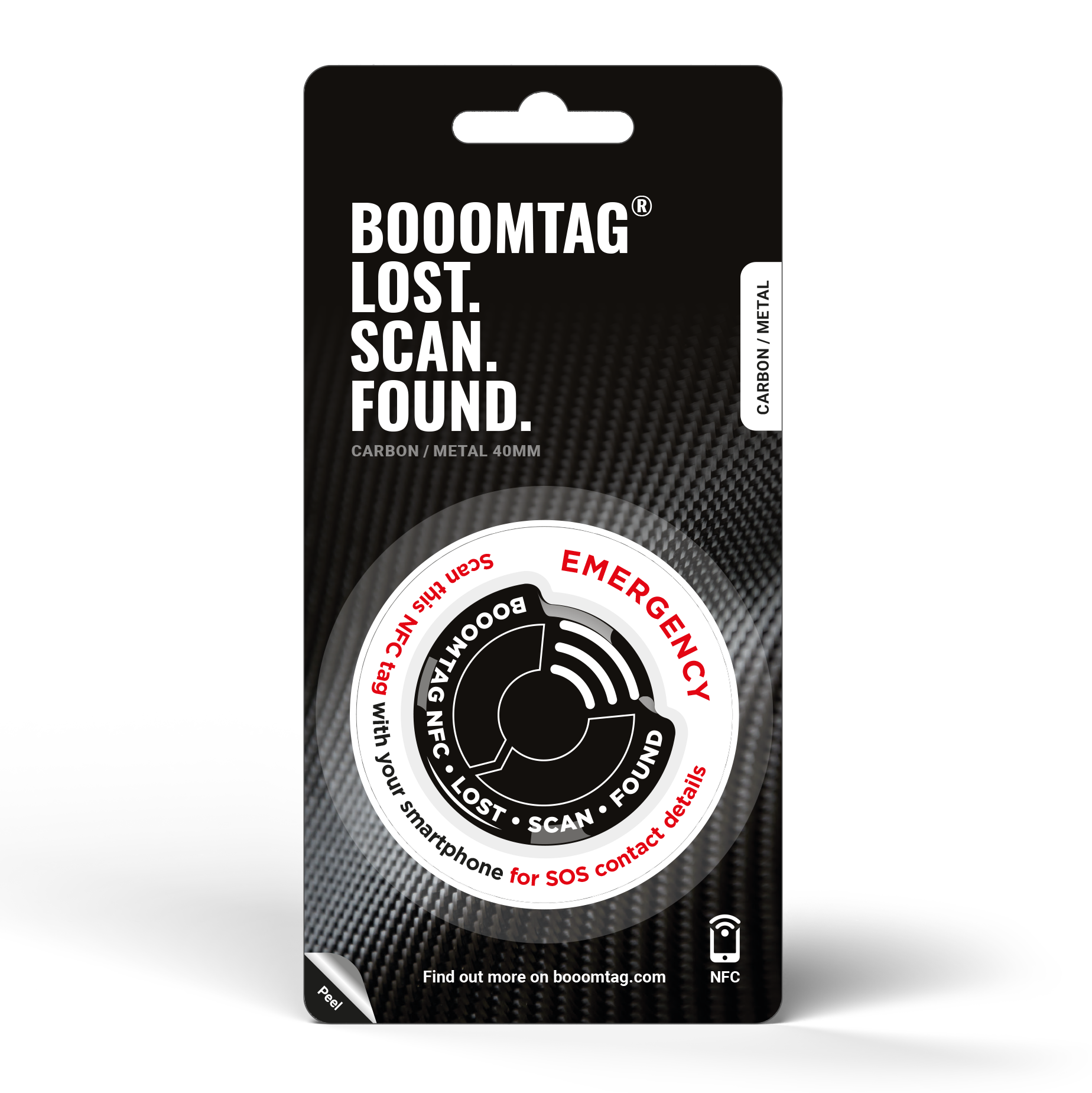 Booomtag® NFC Black - Carbon / Metal